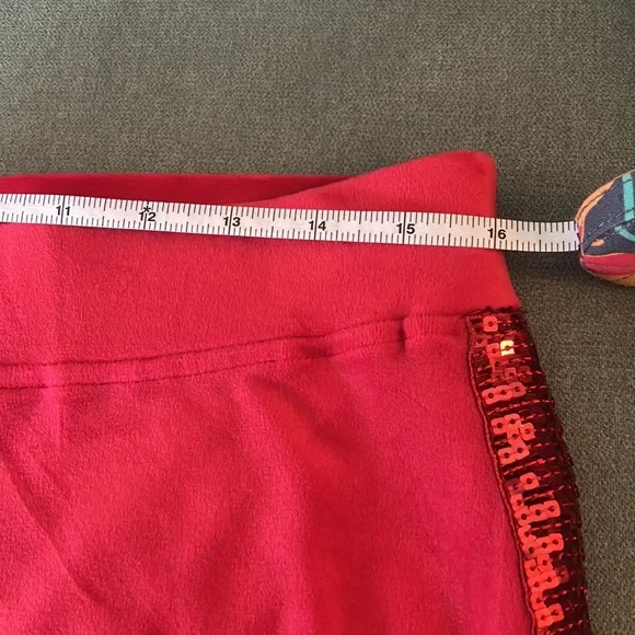 💋Juicy Couture set bling sequins red velour 2 piece set sz XL NWT - Picture 10 of 17